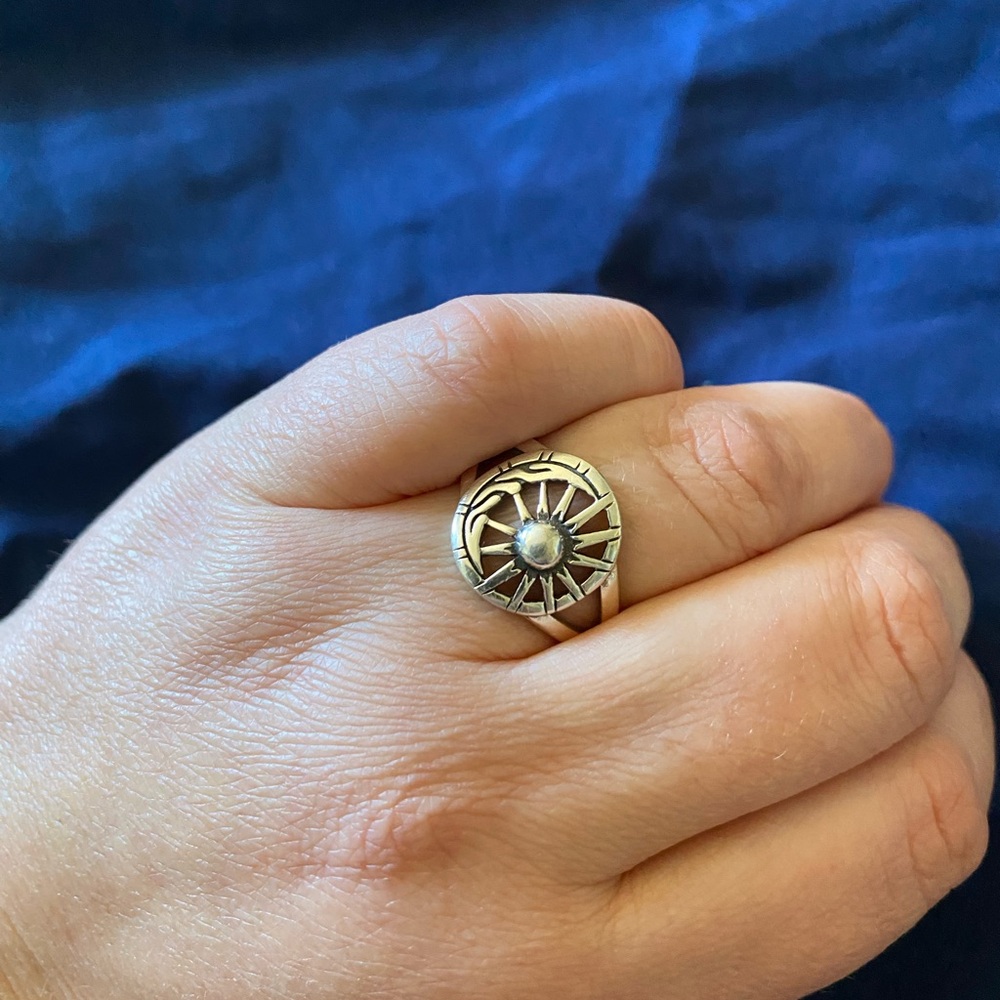 Sun and moon eclipse ring